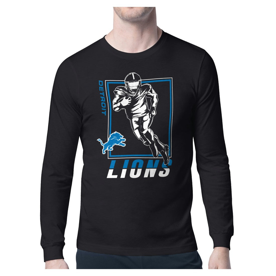 Starter Player Grid Graphic Long Sleeve T-Shirt - Detroit Lions