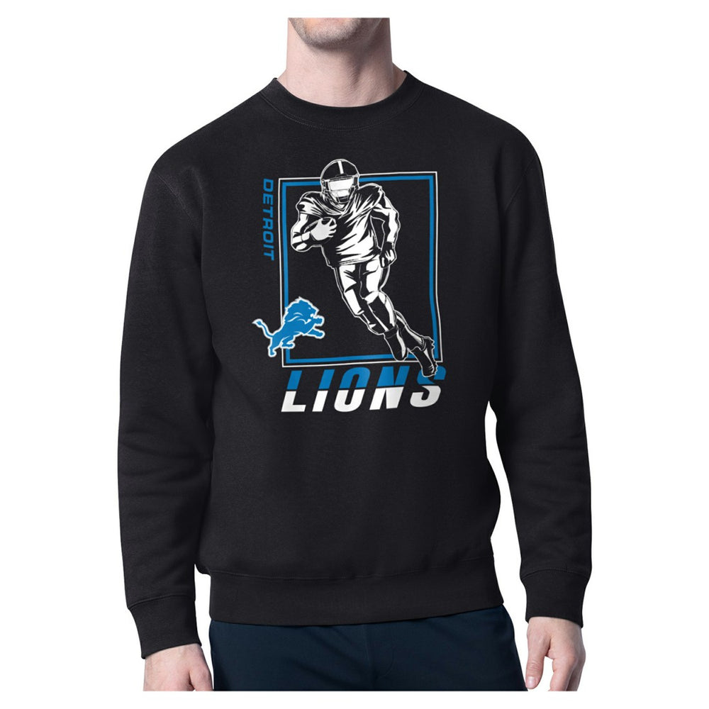 Starter Player Grid Pullover Sweatshirt - Detroit Lions