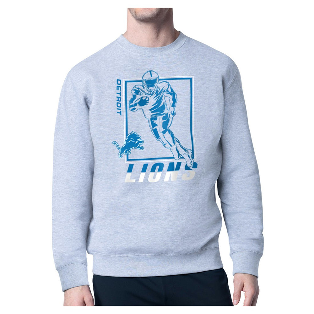 Starter Player Grid Pullover Sweatshirt - Detroit Lions