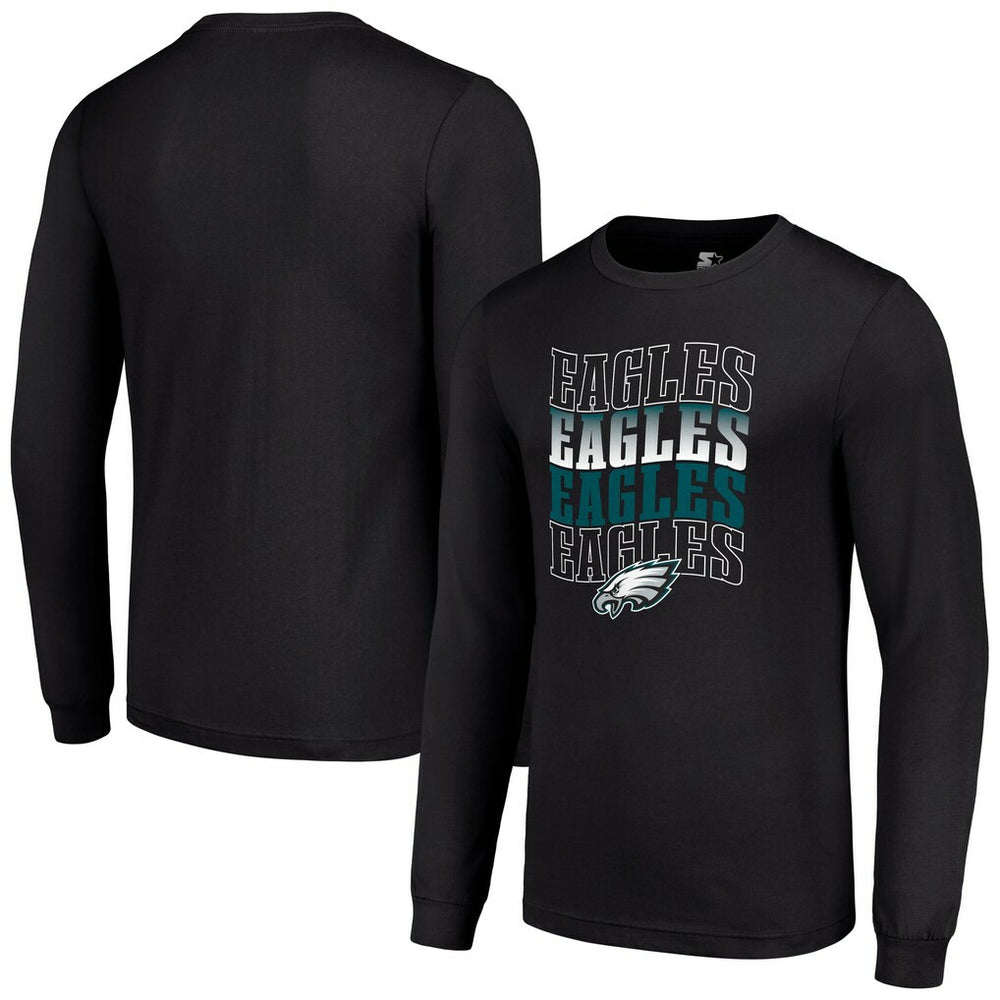 Starter Team Name Graphic Long Sleeve T-Shirt - Philadelphia Eagles