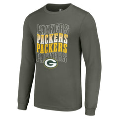 Starter Team Name Graphic Long Sleeve T-Shirt - Green Bay Packers