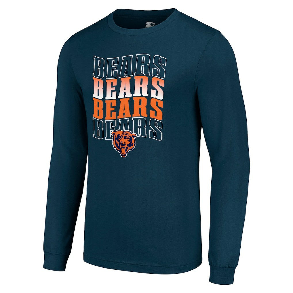 Starter Team Name Graphic Long Sleeve T-Shirt - Chicago Bears