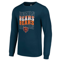 Starter Team Name Graphic Long Sleeve T-Shirt - Chicago Bears