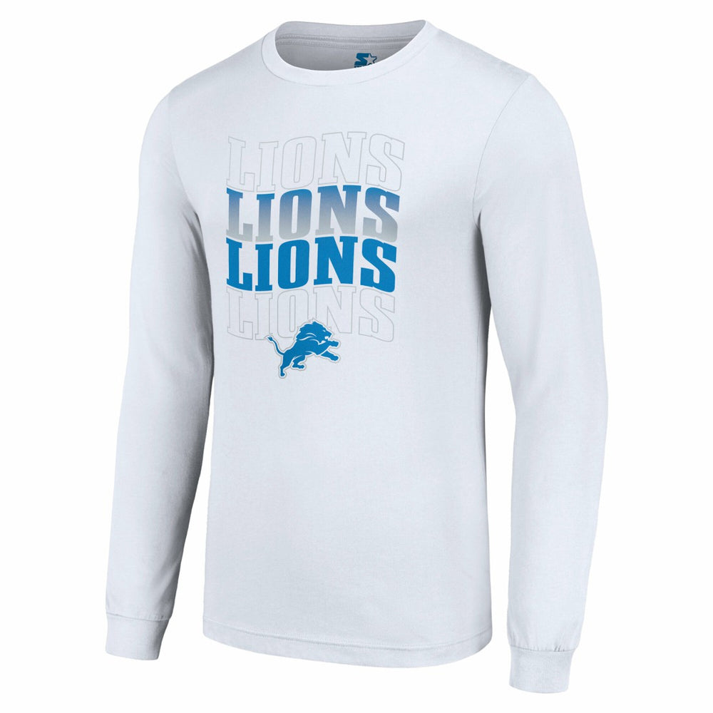 Starter Team Name Graphic Long Sleeve T-Shirt - Detroit Lions