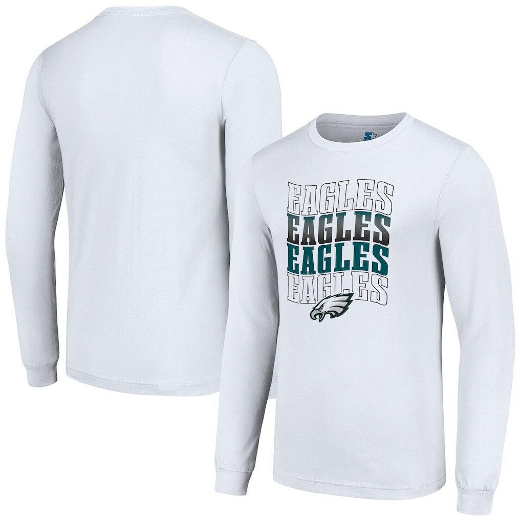 Starter Team Name Graphic Long Sleeve T-Shirt - Philadelphia Eagles