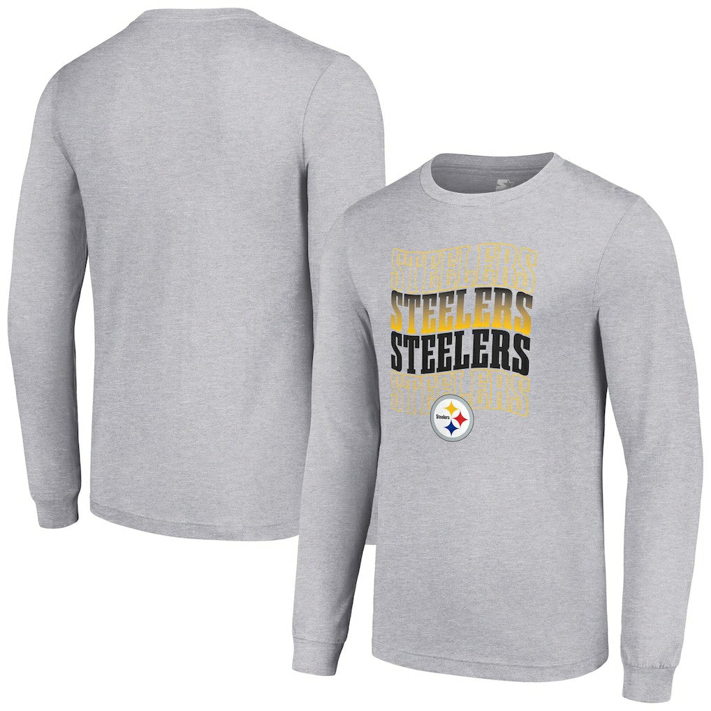 Starter Team Name Graphic Long Sleeve T-Shirt - Pittsburgh Steelers