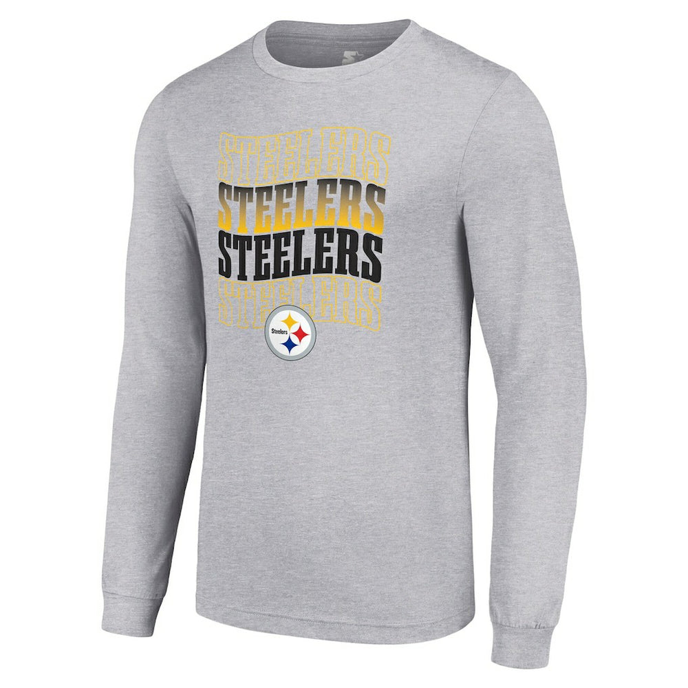 Starter Team Name Graphic Long Sleeve T-Shirt - Pittsburgh Steelers