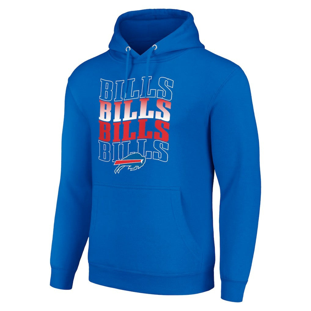Starter Four Team Name Logo Fleece Pullover Hoodie - Buffalo Bills