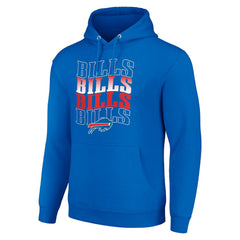 Starter Four Team Name Logo Fleece Pullover Hoodie - Buffalo Bills