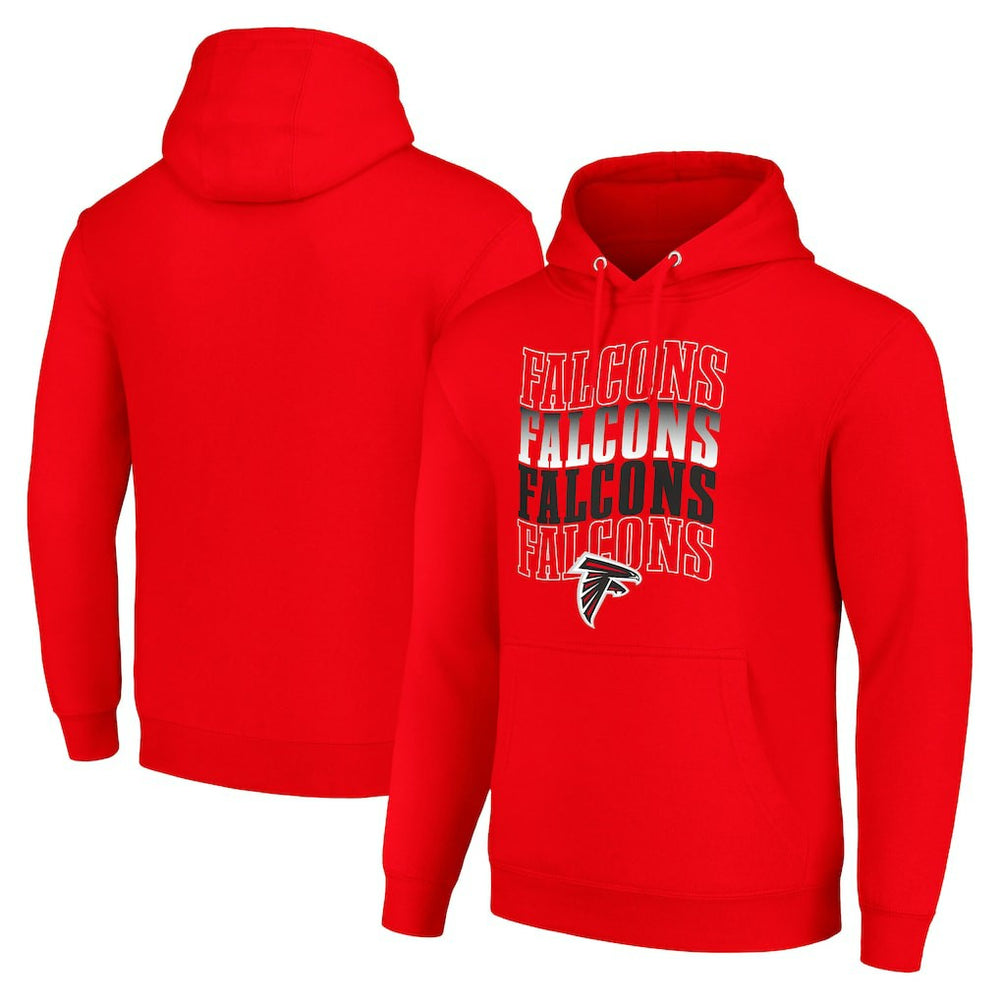 Starter Four Team Name Logo Fleece Pullover Hoodie - Atlanta Falcons