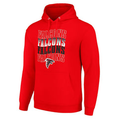Starter Four Team Name Logo Fleece Pullover Hoodie - Atlanta Falcons