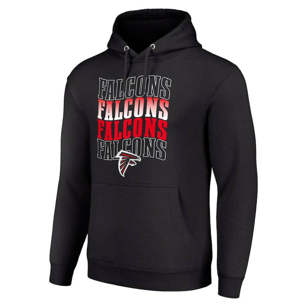 Starter Four Team Name Logo Fleece Pullover Hoodie - Atlanta Falcons