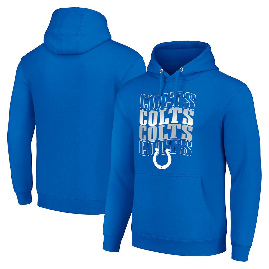 Starter Four Team Name Logo Fleece Pullover Hoodie - Indianapolis Colts