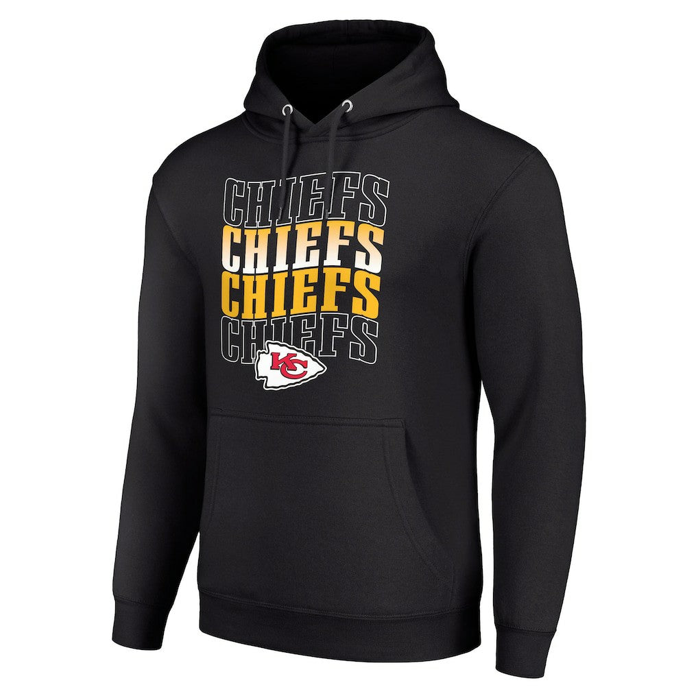 Starter Four Team Name Logo Fleece Pullover Hoodie - Kansas City Chiefs