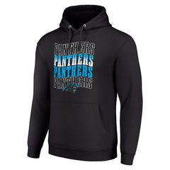 Starter Four Team Name Logo Fleece Pullover Hoodie - Carolina Panthers
