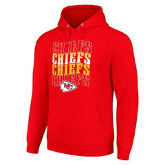 Starter Four Team Name Logo Fleece Pullover Hoodie - Kansas City Chiefs