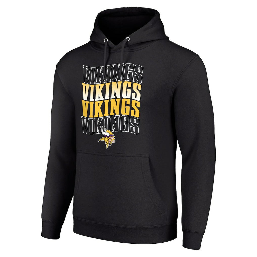 Starter Four Team Name Logo Fleece Pullover Hoodie - Minnesota Vikings