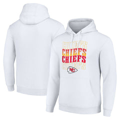 Starter Four Team Name Logo Fleece Pullover Hoodie - Kansas City Chiefs