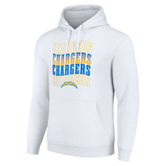 Starter Four Team Name Logo Fleece Pullover Hoodie - Los Angeles Chargers