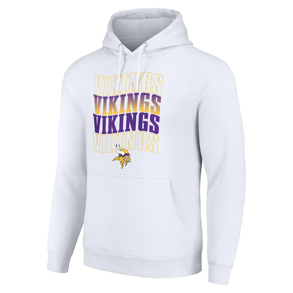 Starter Four Team Name Logo Fleece Pullover Hoodie - Minnesota Vikings