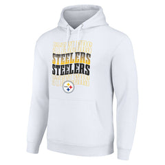 Starter Four Team Name Logo Fleece Pullover Hoodie - Pittsburgh Steelers