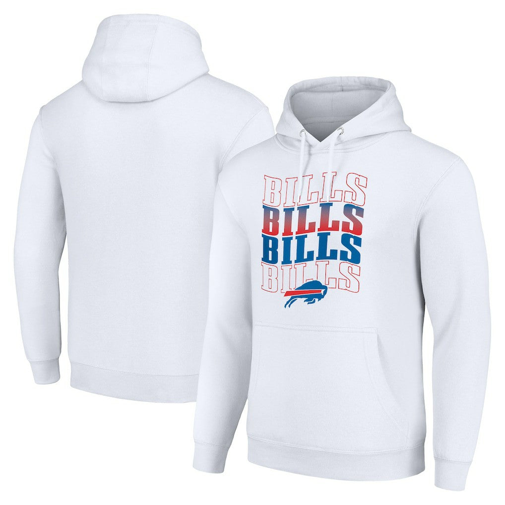 Starter Four Team Name Logo Fleece Pullover Hoodie - Buffalo Bills