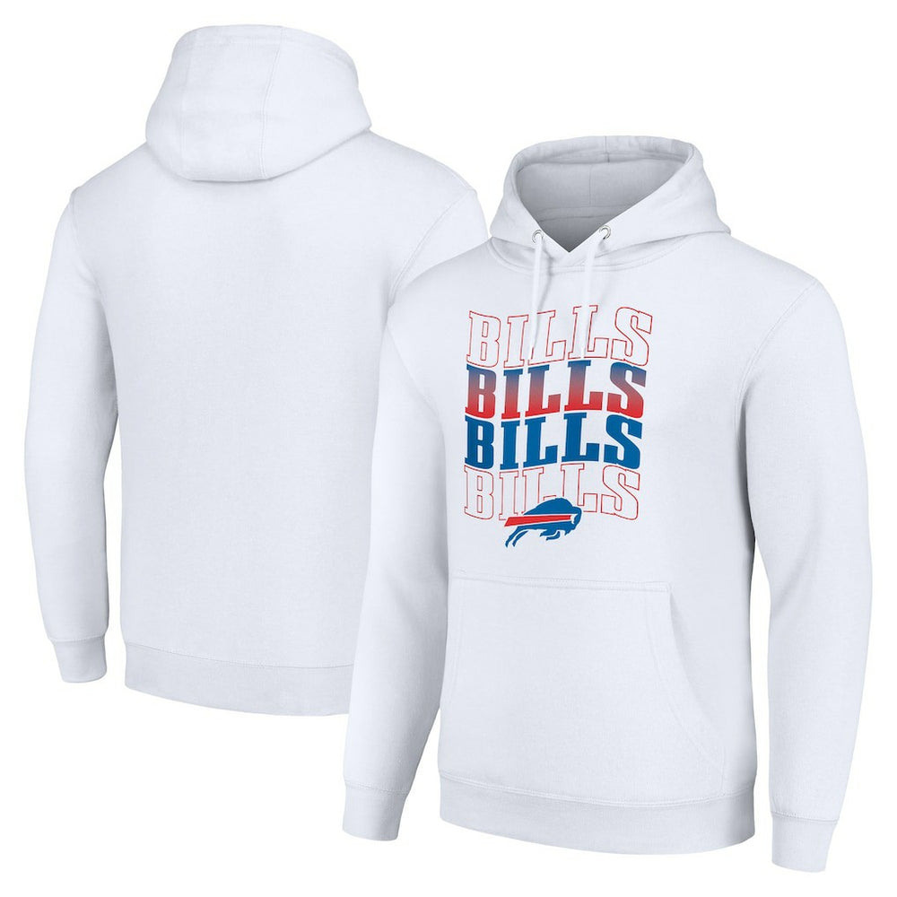 Starter Four Team Name Logo Fleece Pullover Hoodie - Buffalo Bills
