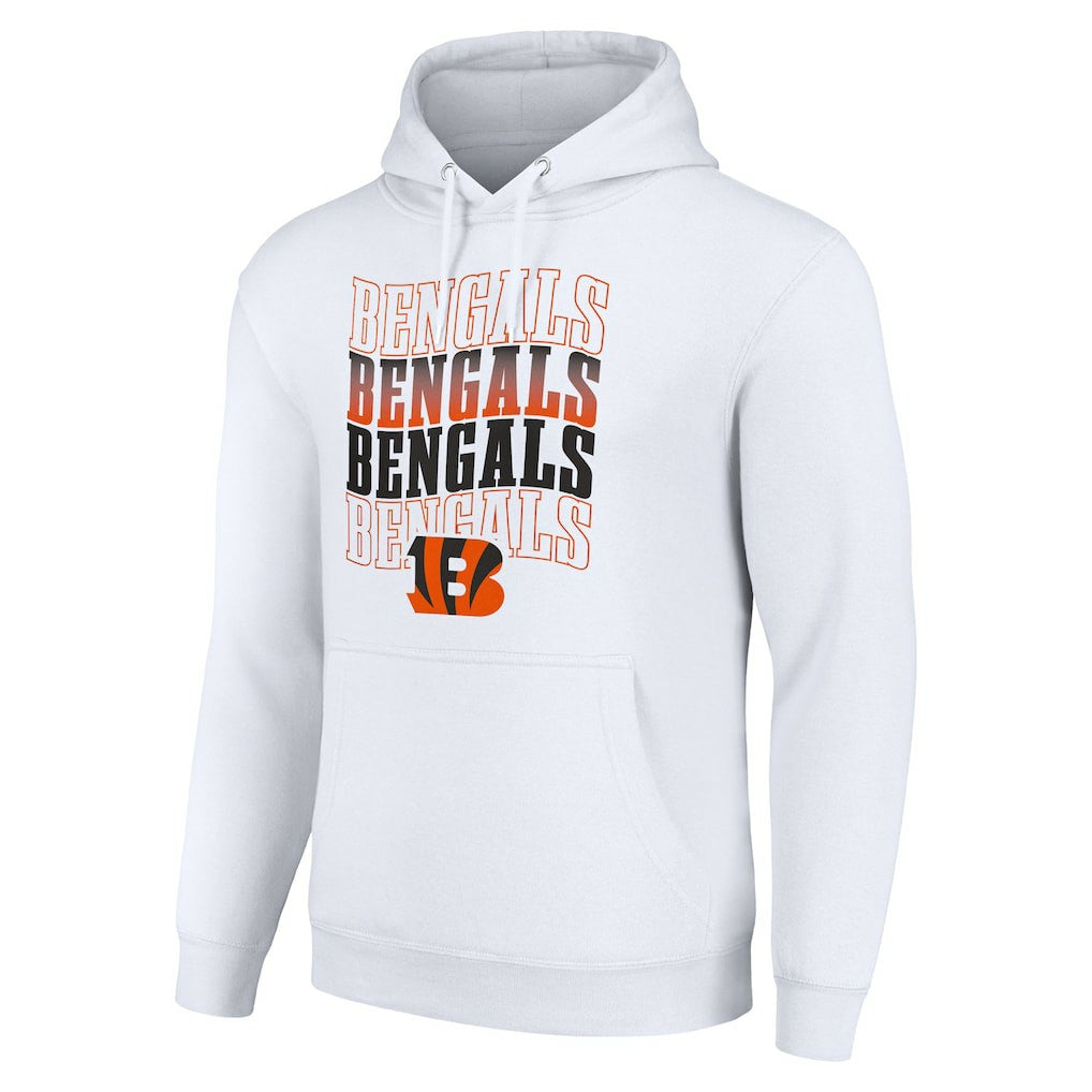 Starter Four Team Name Logo Fleece Pullover Hoodie - Cincinnati Bengals