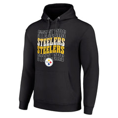 Starter Four Team Name Logo Fleece Pullover Hoodie - Pittsburgh Steelers