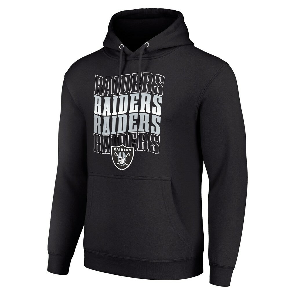 Starter Four Team Name Logo Fleece Pullover Hoodie - Las Vegas Raiders