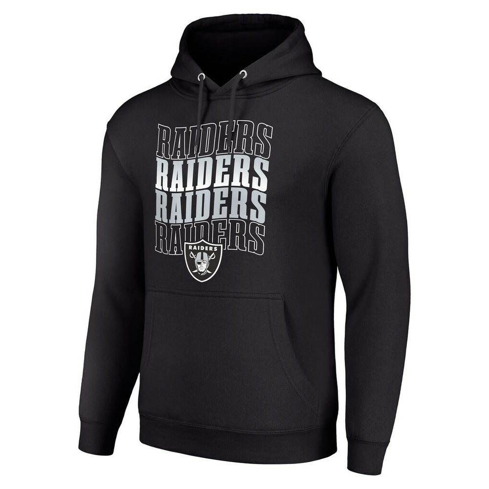Starter Four Team Name Logo Fleece Pullover Hoodie - Las Vegas Raiders