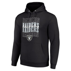 Starter Four Team Name Logo Fleece Pullover Hoodie - Las Vegas Raiders