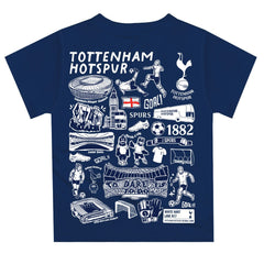 Tottenham Hotspur Vive La Fete Youth Impressions Artwork T-Shirt -  Navy