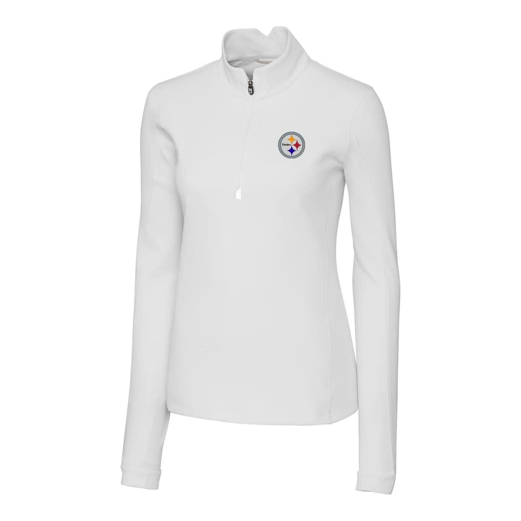 Cutter & Buck Women's Traverse Stretch Quarter-Zip Pullover Top - Pittsburgh Steelers