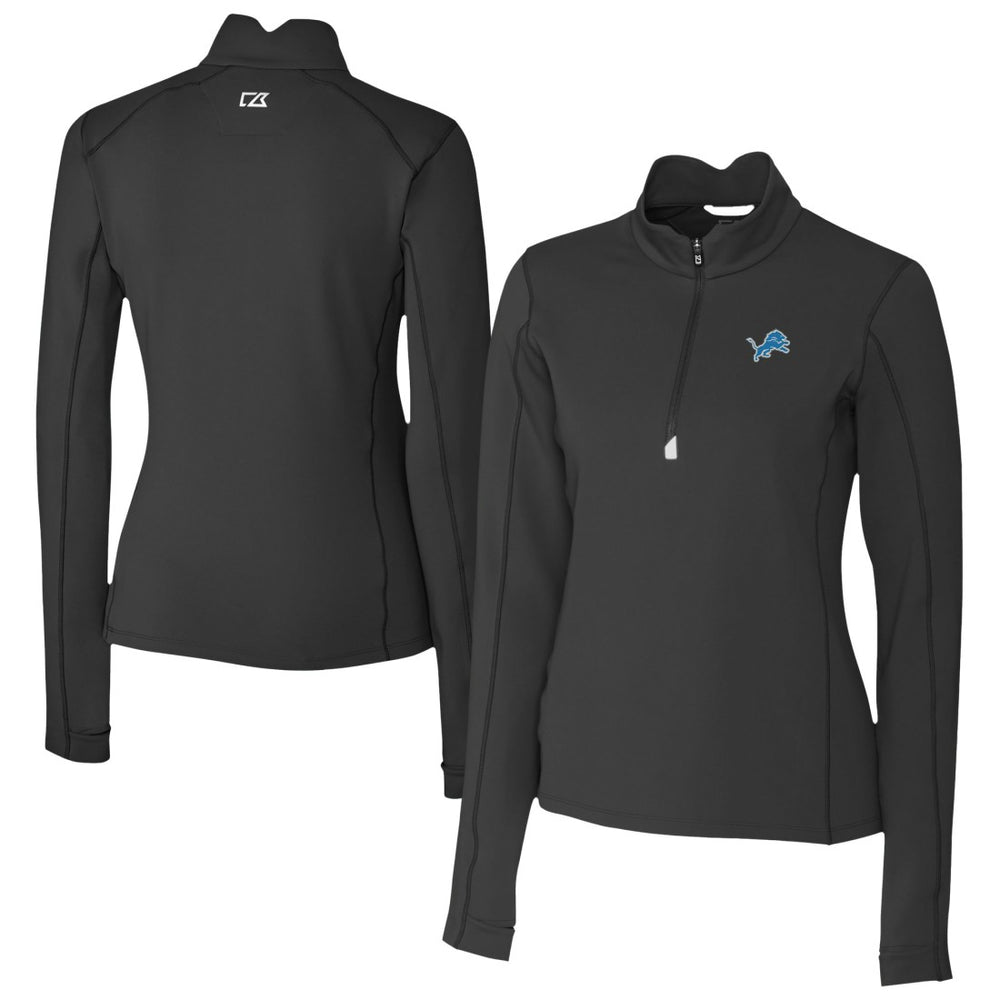 Cutter & Buck Women's Traverse Stretch Quarter-Zip Pullover Top - Detroit Lions