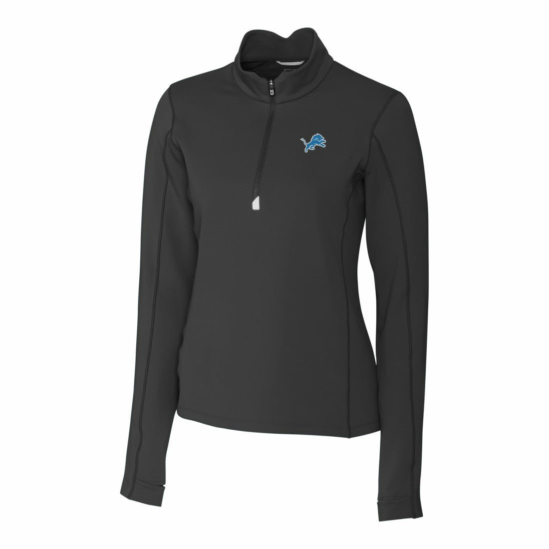 Cutter & Buck Women's Traverse Stretch Quarter-Zip Pullover Top - Detroit Lions
