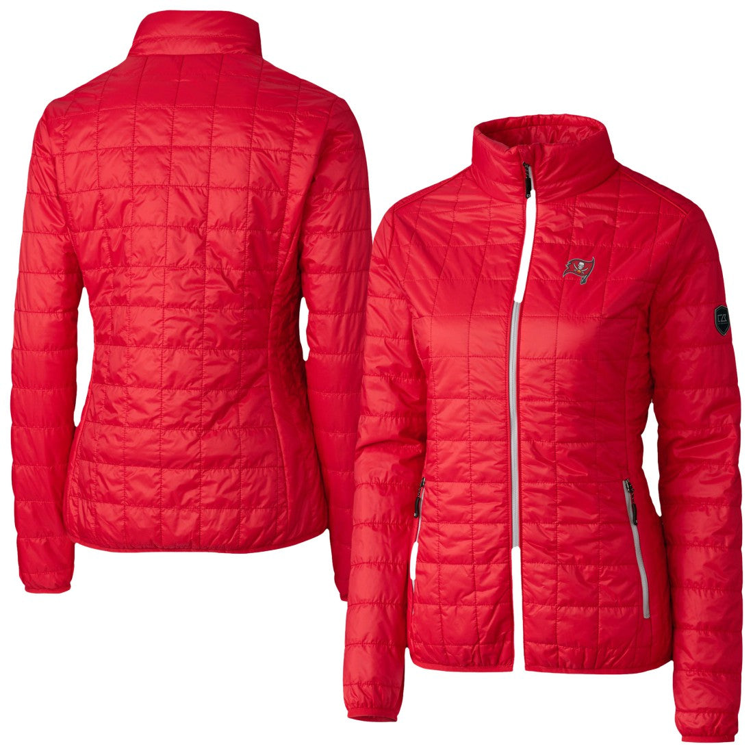 Cutter & Buck Women's Rainier PrimaLoft Eco Insulated Full-Zip Puffer Jacket - Tampa Bay Buccaneers