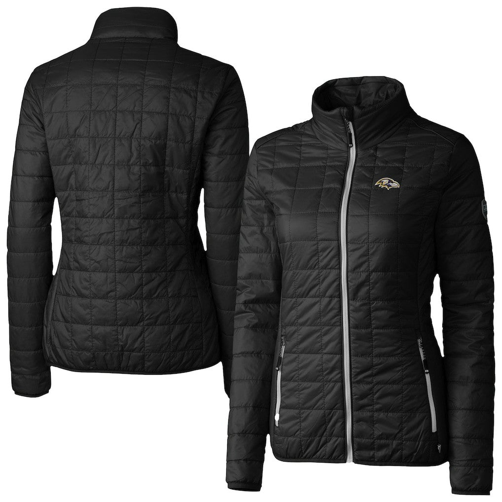 Cutter & Buck Women's Rainier PrimaLoft Eco Insulated Full-Zip Puffer Jacket - Baltimore Ravens