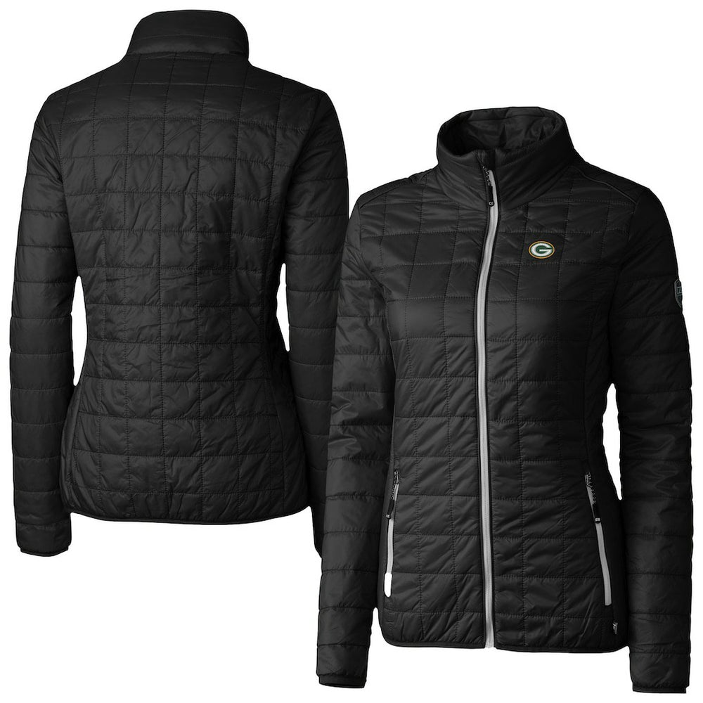 Cutter & Buck Women's Rainier PrimaLoft Eco Insulated Full-Zip Puffer Jacket - Green Bay Packers
