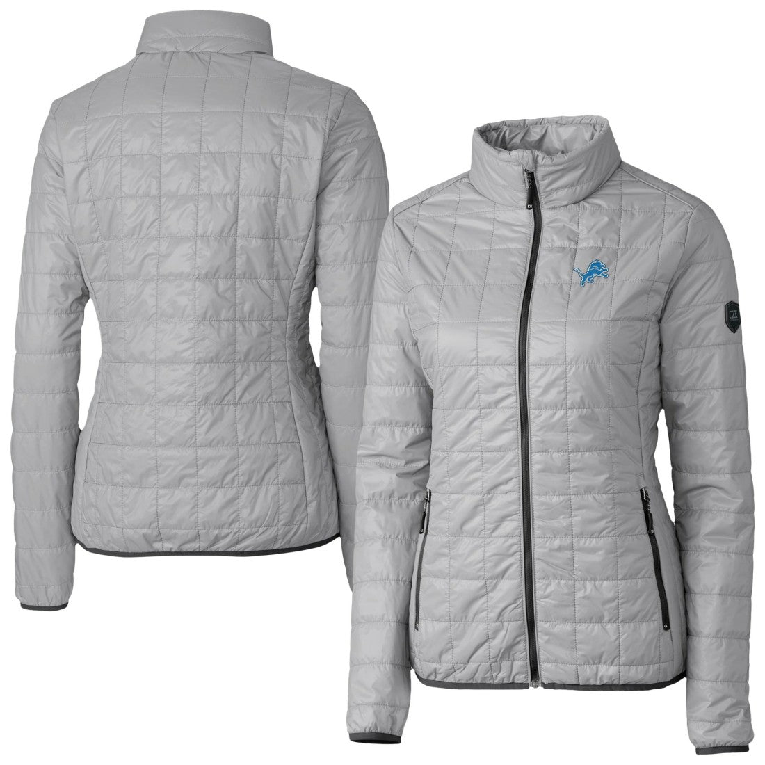 Cutter & Buck Women's Rainier PrimaLoft Eco Insulated Full-Zip Puffer Jacket - Detroit Lions
