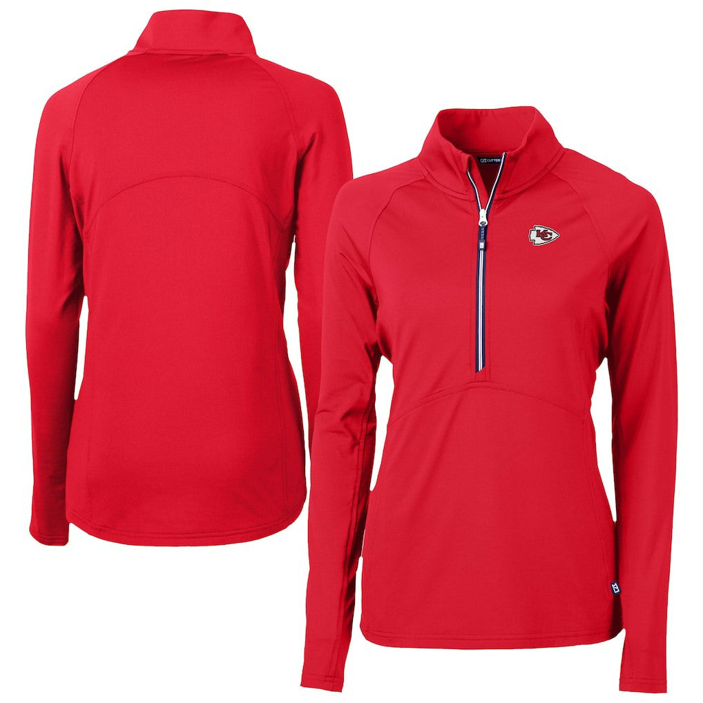 Cutter & Buck Women's Adapt Eco Knit Stretch Recycled Half-Zip Pullover Top - Kansas City Chiefs