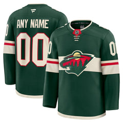 NHL Green Minnesota Wild Fanatics Home Premium Custom Jersey