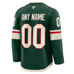 NHL Green Minnesota Wild Fanatics Home Premium Custom Jersey