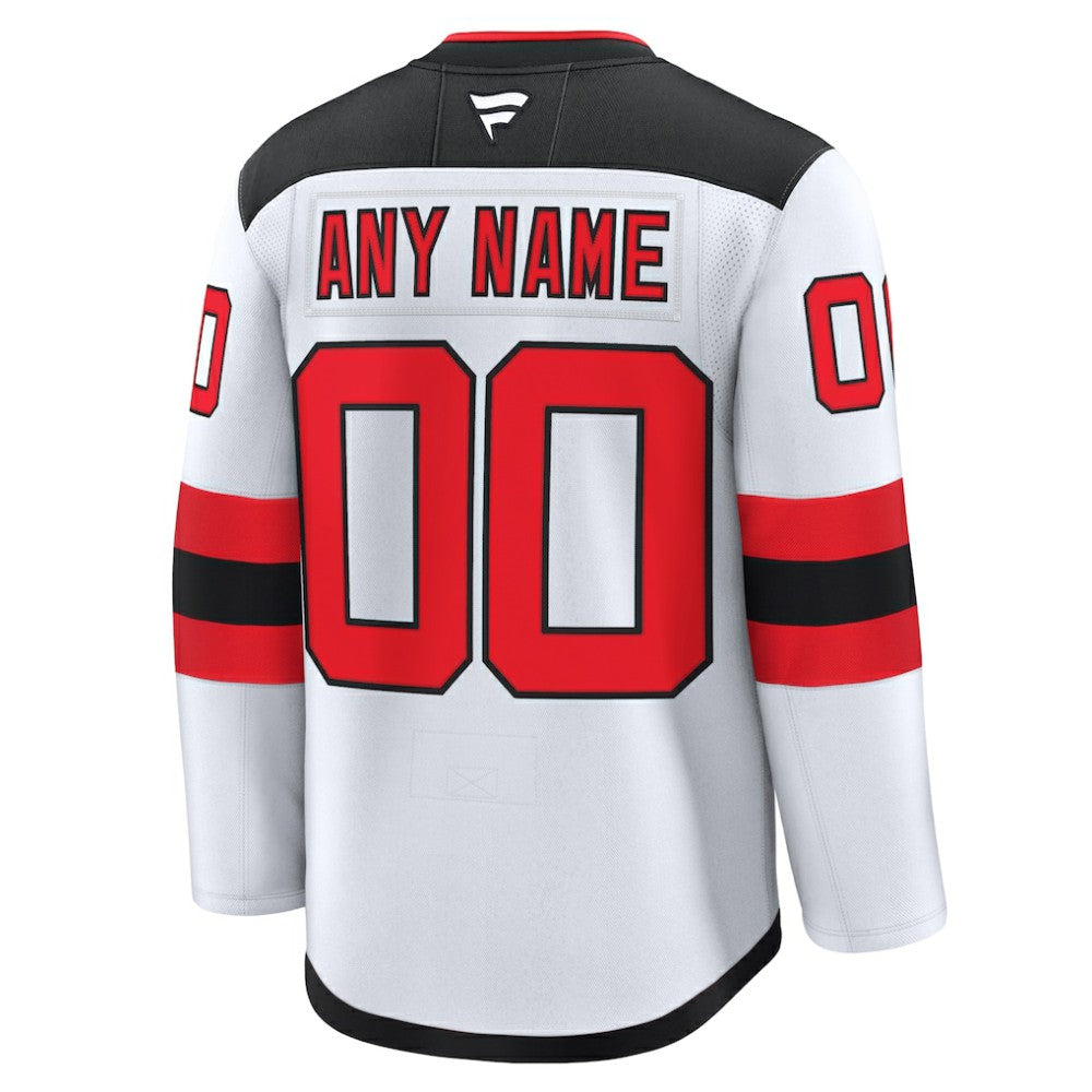 NHL White New Jersey Devils Fanatics Away Premium Custom Jersey