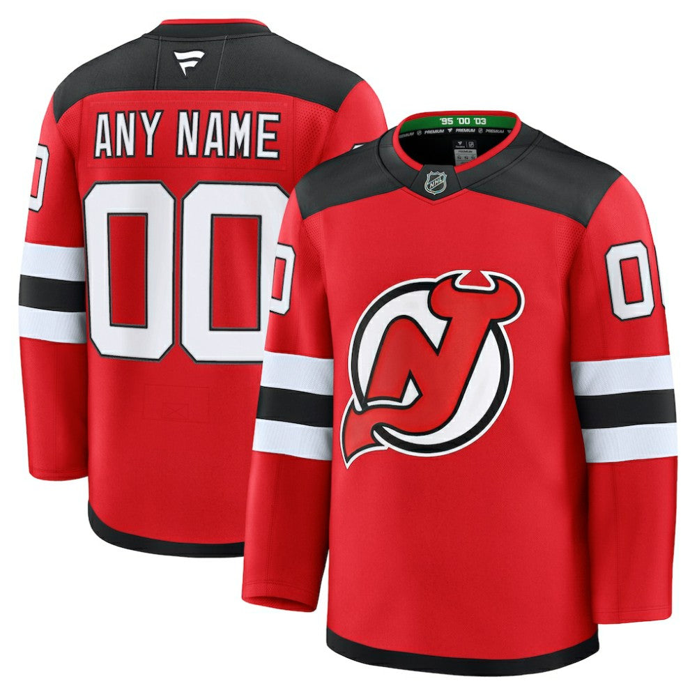 NHL Red New Jersey Devils Fanatics Home Premium Custom Jersey
