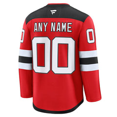 NHL Red New Jersey Devils Fanatics Home Premium Custom Jersey