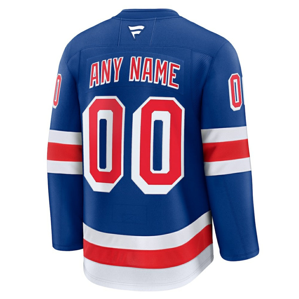 NHL Royal New York Rangers Fanatics Home Premium Custom Jersey