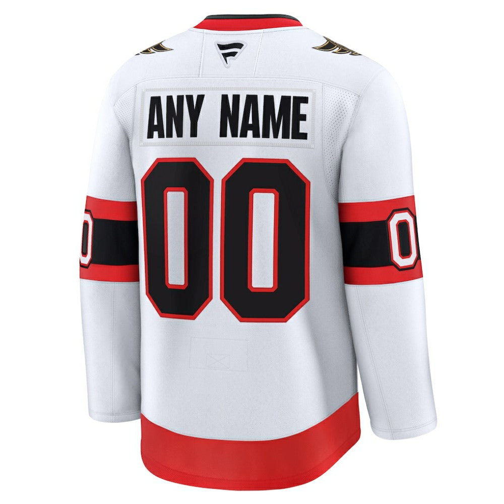 NHL White Ottawa Senators Fanatics Away Premium Custom Jersey