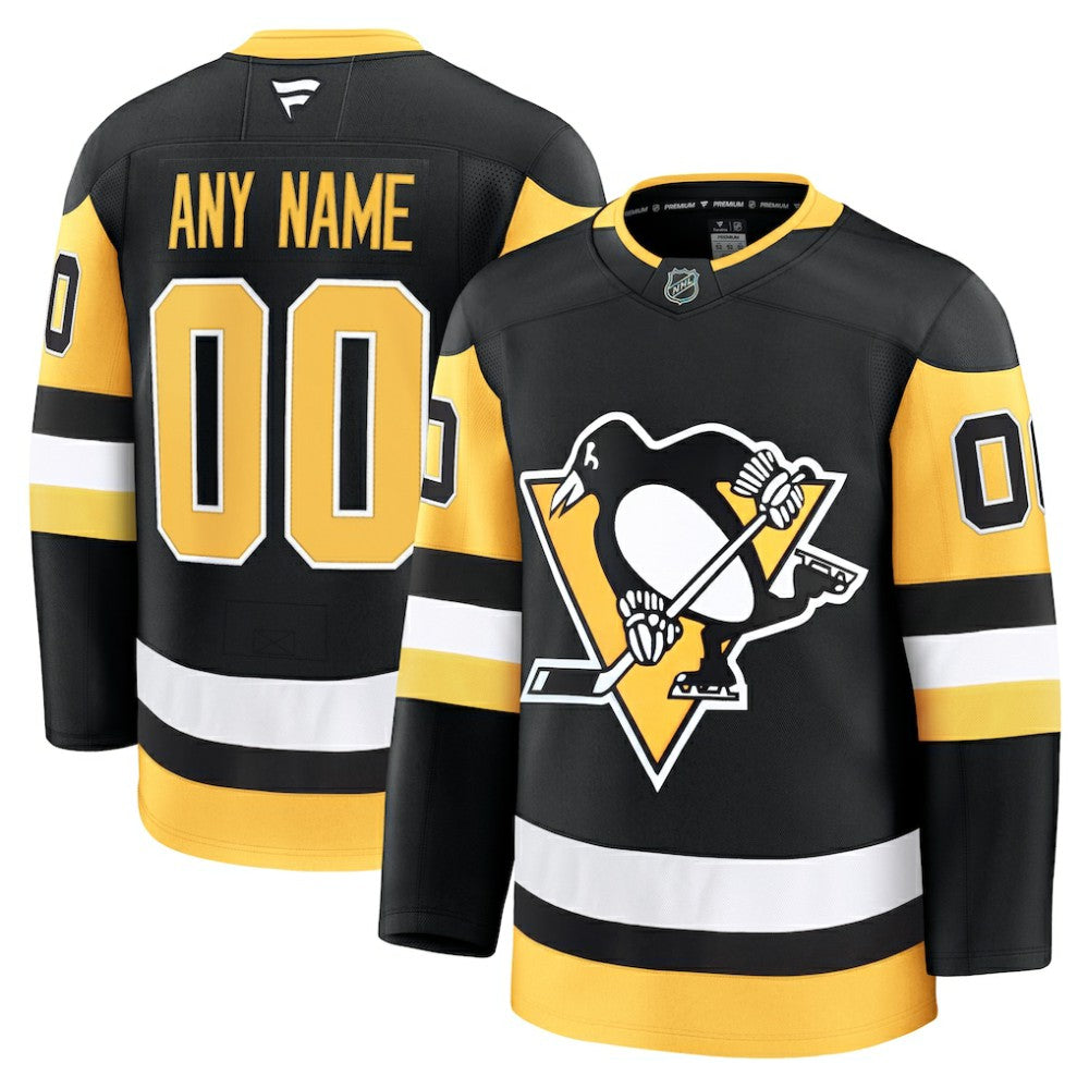 NHL Black Pittsburgh Penguins Fanatics Home Premium Custom Jersey