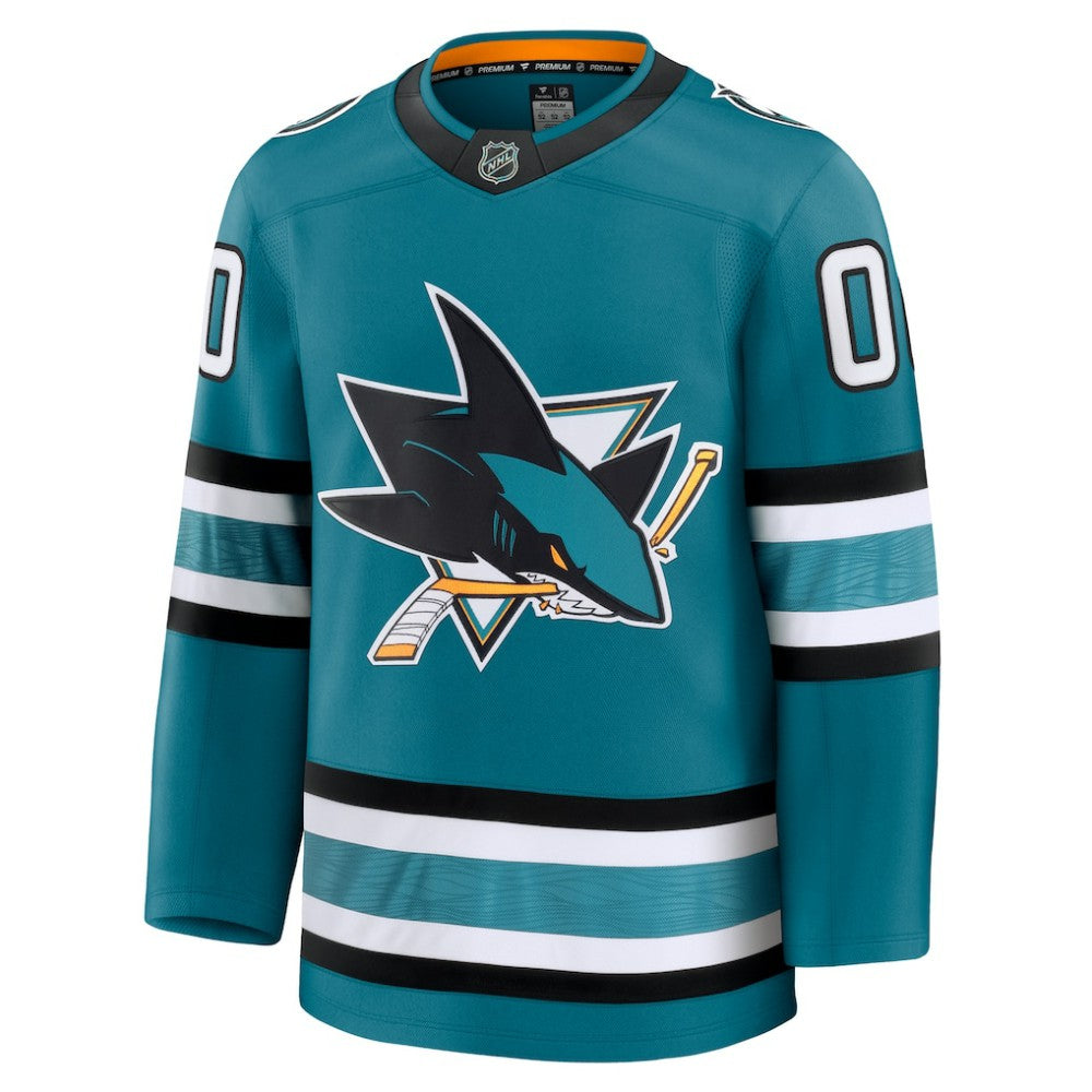 NHL Teal San Jose Sharks Fanatics Home Premium Custom Jersey